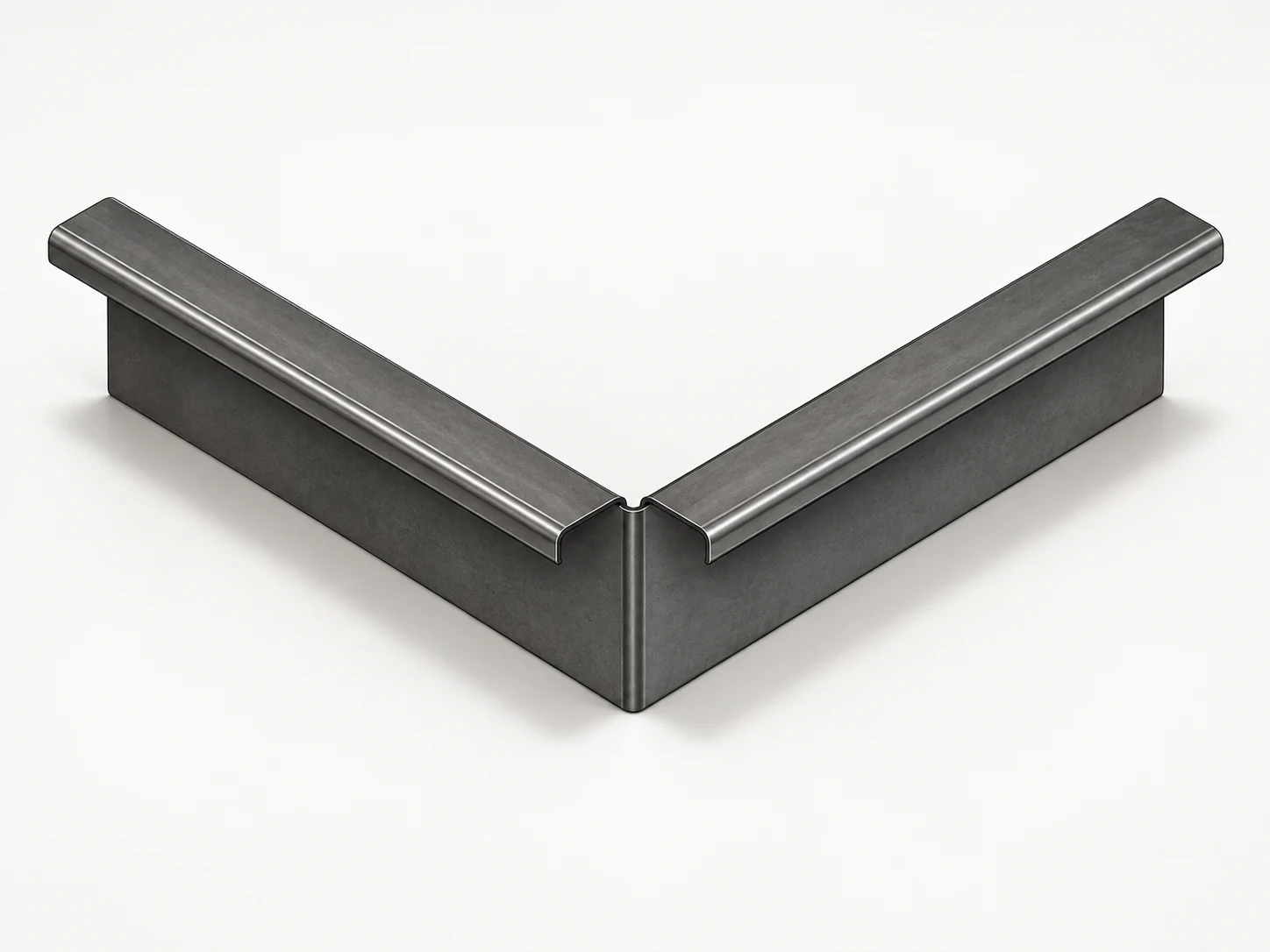Product rendering of a matching-height 90-degree form corner